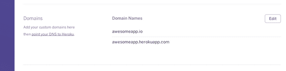 heroku domains